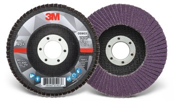3M 769F Type 27 Flap Disc 05903 - Ceramic Precision-Shaped Grain - 4 1/2 in - 40+ - Coarse