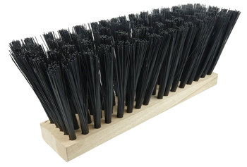 Weiler Green Works 423 Push Broom Head - 16 in - Recycled Plastic - Black - 42360