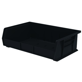 Picture of Akro-Mils 30255 Akrobin 60 lb Black Industrial Grade Polymer Hanging / Stacking Storage Bin (Main product image)