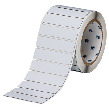 Picture of Brady White Polyester Thermal Transfer THTEP175-593-.25 Die-Cut Thermal Transfer Printer Label Roll (Main product image)