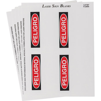 Picture of Brady Black / Red on White Write-On Polyester Ink-Jet, Laser 12936 Ink-Jet, Laser Printable Label (Main product image)