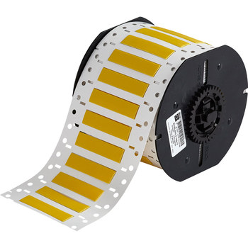 Brady PermaSleeve B33D-250-2-344YL Die-Cut Printer Sleeve - 2 in x 0.439 in - Polyolefin - Yellow - B-344 - 98194