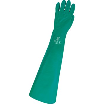 Global Glove FrogWear Green Large Supported Chemical-Resistant Gloves - 24 in Length - Rough Finish - 8772-9(L)