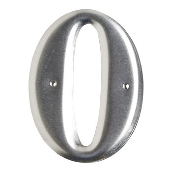 Picture of Brady Silver Embossed Aluminum 1600-0 Number Label (Main product image)
