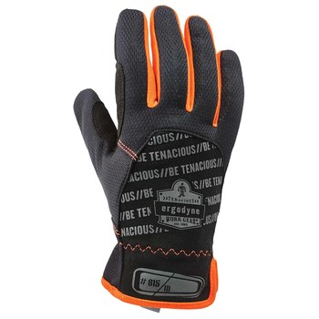 Ergodyne ProFlex QuickCuff 815 Black/Orange Large Polyester Mesh Work Gloves - 17204