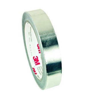 3M 1267 Silver Aluminum Tape - 3/4 in Width x 18 yd Length - 5 mil Total Thickness - 49844