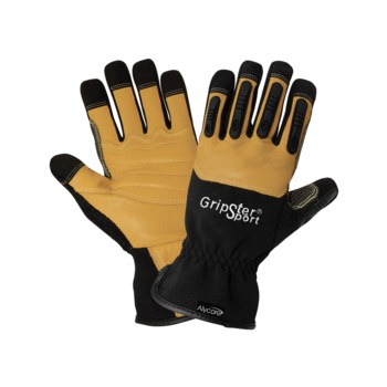 Global Glove Gripster Sport AC2008SC Gold/Black Large Goatskin Cut-Resistant Gloves - ANSI A9 palm, ANSI A7 bottom of fingers and thumb Cut Resistance - Leather Coating - AC2008SC-9(L)