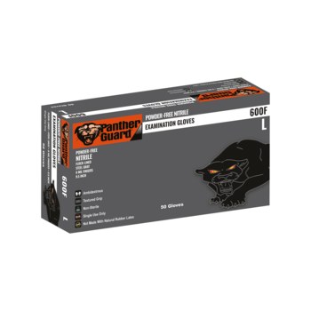 Global Glove Panther-Guard 600F Gray XL Powder Free Disposable Gloves - Medical Exam Grade - 9 in Length - Textured Finish - 6 mil Thick - 600F-XL