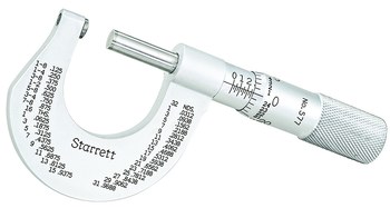 Picture of Starrett Carbide Rounded Anvil Micrometer 577XP (Main product image)