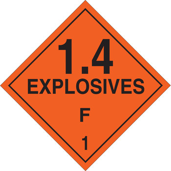 Picture of Brady B-120 Fiberglass Reinforced Polyester Square Orange English Truck Placards Sign part number 63365 (Main product image)