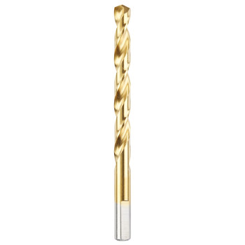 Milwaukee Thunderbolt 11/32 in Drill Bit 48-89-2219 - Right Hand Cut - Split 135° Point - Titanium Nitride Finish - 6.8 in Overall Length - Titanium Coated