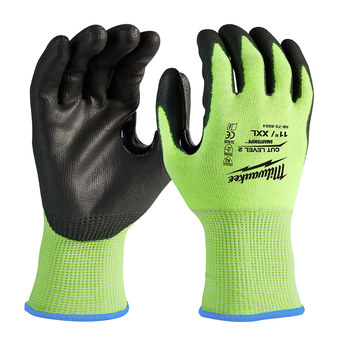 Milwaukee SMARTWIPE High Visibility Yellow 2XL Polyurethane Cut-Resistant Glove - ANSI Cut Level 2 Cut Resistance - 48-73-8924B