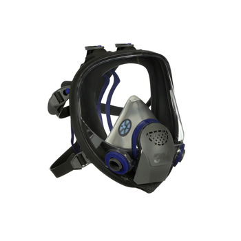 3M FF-400 Series FF-402 Black/Blue Medium Silicone Full Mask Facepiece Respirator