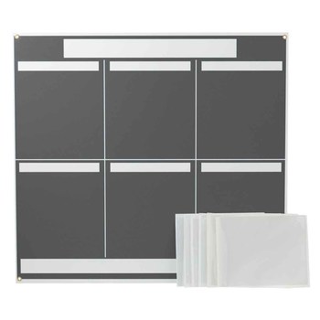 Brady Polystyrene Foam Core Rectangle Gray Communication Boards - 37 1/4 in Width x 34 1/4 in Height - Self-Adhesive - 114614