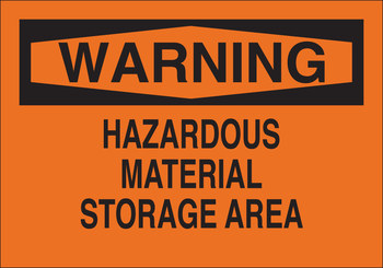 Picture of Brady B-401 Polystyrene Rectangle Orange English Hazardous Material Sign part number 25738 (Main product image)