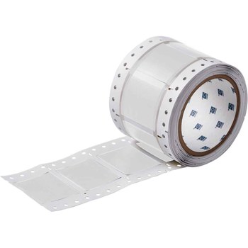 Brady PermaSleeve 3FR-1000-2-WT-S Die-Cut Printer Sleeve - 2 in x 1.66 in - Polyolefin - White - B-344 - 91824