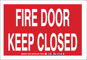 Picture of Brady B-401 High Impact Polystyrene Rectangle Yellow English Fire Exit Sign part number 25881 (Main product image)