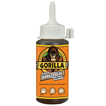 Gorilla Glue Tan Polyurethane Adhesive, 4 oz Bottle, Moisture Activated ...