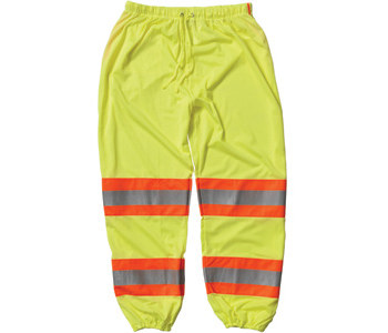 Picture of PIP 319-MTPLY Lime Yellow 4XL/5XL Polyester High-Visibility Pants (Main product image)