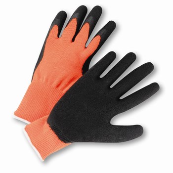 West Chester Orange Nitrile Dipped Gloves, 5-Pack