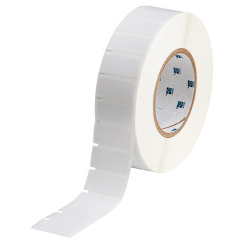 Picture of Brady Clear / White Self-Extinguishing Polyimide Thermal Transfer THT-135-427-3-AW Die-Cut Thermal Transfer Printer Label Roll (Main product image)