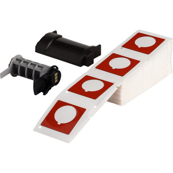 Picture of Brady Red Polyester Thermal Transfer PTLEP-169-593-RD Die-Cut Thermal Transfer Printer Label Roll (Main product image)