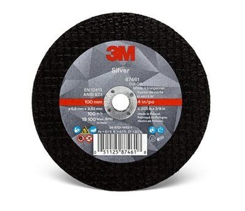 3M Silver Ceramic Cutoff Wheel - 4 in Diameter - 87461
