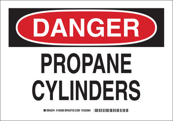 Picture of Brady B-302 Polyester Rectangle White English Flammable Material Sign part number 126383 (Main product image)
