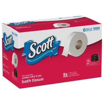 Kimberly-Clark Scott 43863 Jumbo Roll Bathroom Tissue, 2 Ply, 1000 ft ...