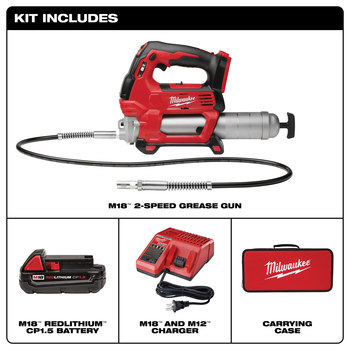 Milwaukee 2646-21CT M18 2-Speed Grease Gun (1 Battery)