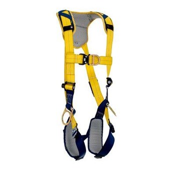 Picture of DBI-SALA Delta Yellow Medium Vest-Style Shoulder, Back, Leg Padding Body Harness (Main product image)