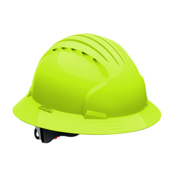 hat① JSP Evolution Deluxe 6161 Hard Hat 280-EV6161-LY, 6-Point Ratchet