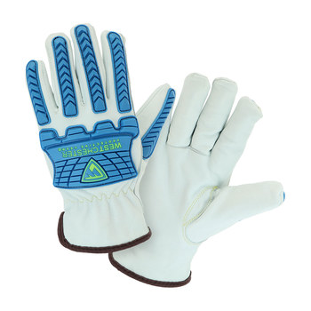 West Chester 813-89308-L Extreme Work VizX Safety Gloves, Green - Large