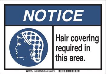 Picture of Brady B-869 Polypropylene Rectangle White English Safety Awareness Label part number 145763 (Main product image)