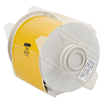 Picture of Brady Yellow Indoor / Outdoor Vinyl Thermal Transfer 113114 Continuous Thermal Transfer Printer Label Roll (Main product image)