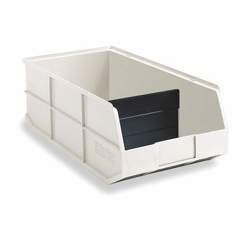 Picture of Akro-Mils 30358BEIGE Akrobin 1800 75 lb Beige Industrial Grade Polymer Stacking Storage Bin (Main product image)