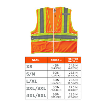 Ergodyne Glowear High-Visibility Vest 8230Z 21305 - Size Large/XL - High-Visibility Orange