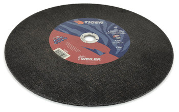 Weiler Tiger Cutting Wheel 57091 - Type 1 - Straight Wheel - 14 in - A/O Aluminum Oxide AO - 30 - R