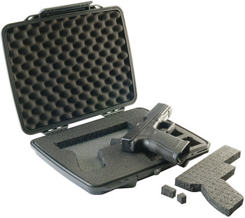 Pelican Protector Case P1075 Protective Case, Polycarbonate, Custom Polyurethane Foam Padding, 12.38 in x 9.75 in - 11326