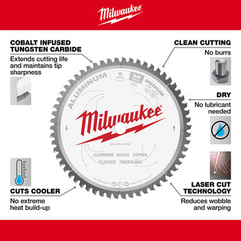 Milwaukee Circular Saw Blade 48-40-4345 - 8 in Diameter - Carbide