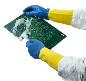 Ansell AlphaTec 87-224 10 Natural Rubber Latex, Neoprene Blend Chemical-Resistant Gloves - 87224100-VEND