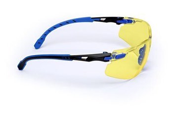 3M Solus 1000 S1103SGAF Polycarbonate Safety Glasses Amber Lens - Black Frame - Anti-Scratch & Anti-Fog - Half-frame - 051131-27188