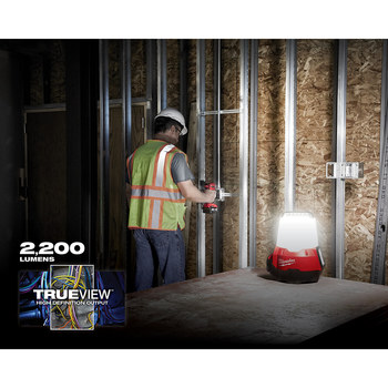 Milwaukee M18 RADIUS 2144-20 Compact Site Light - LED - Red/Black - 50646