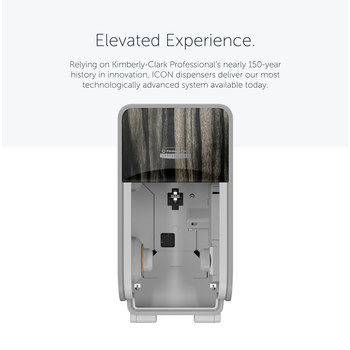 Kimberly-Clark Professional ICON Vertical Toilet Paper Dispenser 58751 - Pull Out by Hand - Grey / Wood