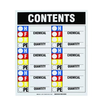 Picture of Brady Rectangle White English Hazardous Material Identification Guide (HMIG) Sign part number 30675 (Main product image)