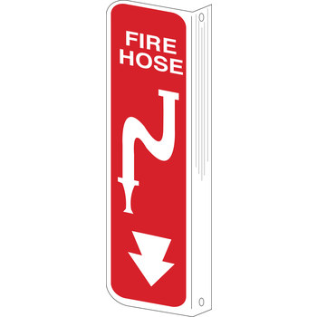 Picture of Brady Bradyglo B-401 High Impact Polystyrene Rectangle Red English Fire Equipment Sign part number 50697 (Main product image)