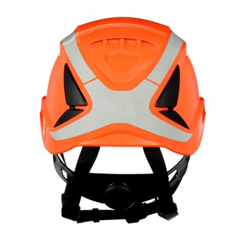 3M SecureFit Safety Helmet X5007X-ANSI Orange-Unvented-Reflective