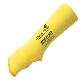 Picture of Global Glove K10SLT Yellow 10 in Kevlar Cut-Resistant Cape Sleeves Only (Main product image)