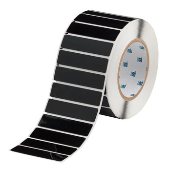 Picture of Brady Black Polyester Thermal Transfer THTEP-175-593-.5BK Die-Cut Thermal Transfer Printer Label Roll (Main product image)