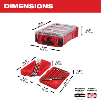 Milwaukee 48-22-9484 Combination Wrench Set - Chrome Vanadium Steel